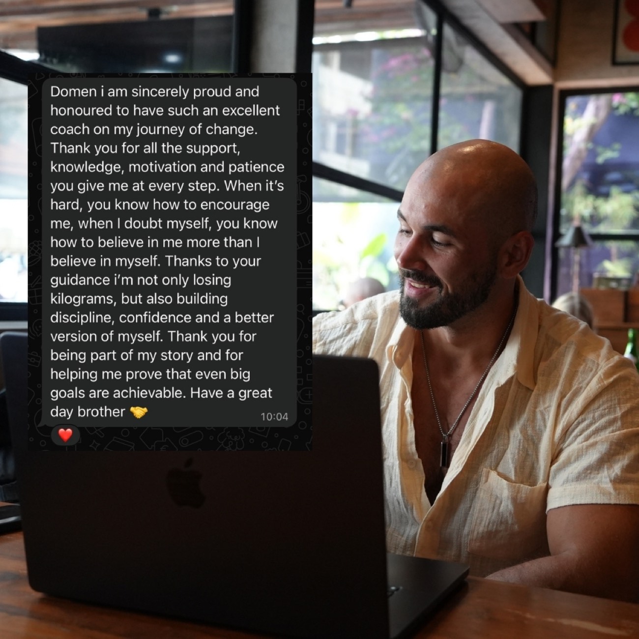 Dom coaching, with a message of thanks from a client